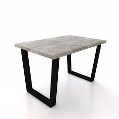 Стол Фостер М 1200*800*750 Ноги трапеция /черный металл (комплект) (Сланец светлый 1015) Стол Фостер М 1200*800*750 Ноги трапеция /черный металл (комплект) (Сланец светлый 1015)